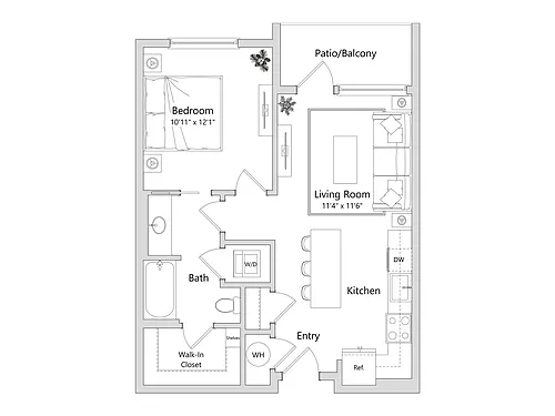 Floor plan 1E