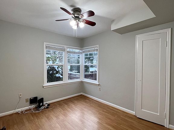 Bedroom 1 on first floor. Lots of natural light. Freshly painted.