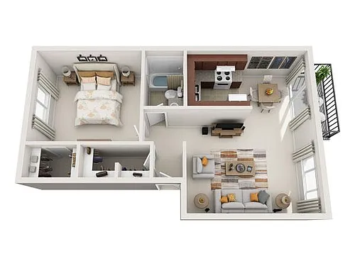 Floor plan One Bedroom
