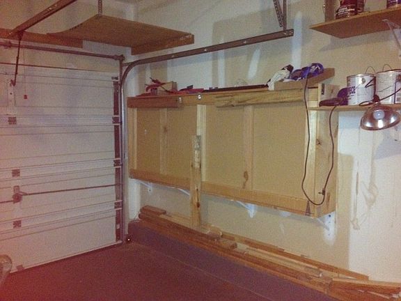 Stow-away work bench