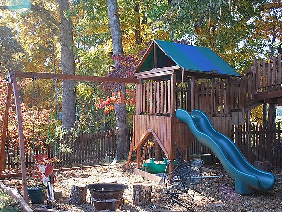 Play gym and sandbox area