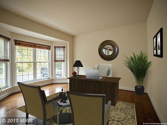 Main level study virtual staged