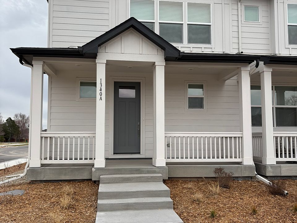 front door and porch