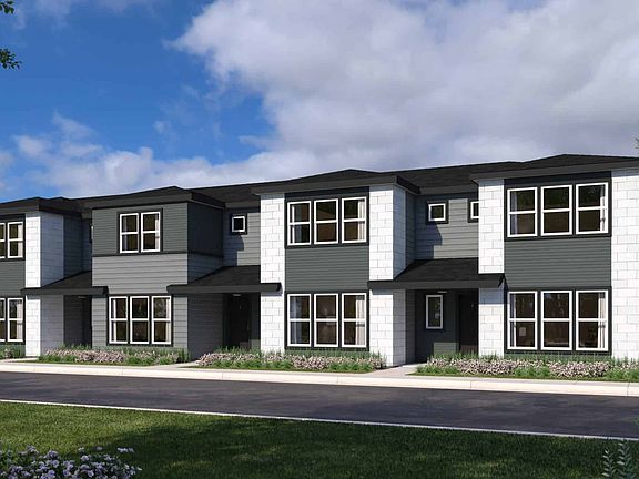 Modern architecture with stone accents