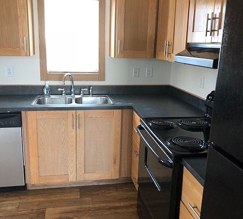 Kitchen view from back door