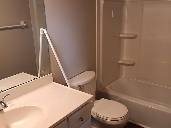 Roomy bath with linen closet