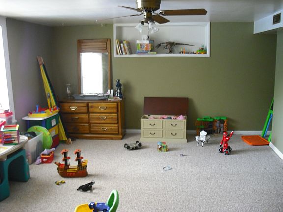 Downstairs den/playroom