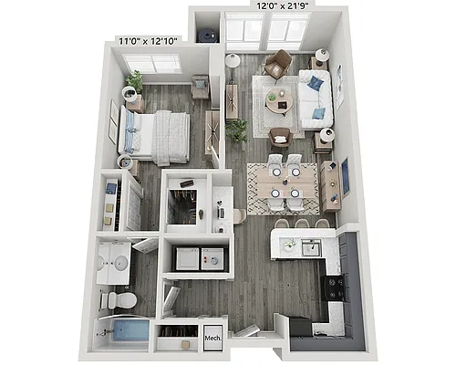 Floor plan Bosley (A1A)