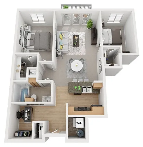 Floor plan 2x1 - Den
