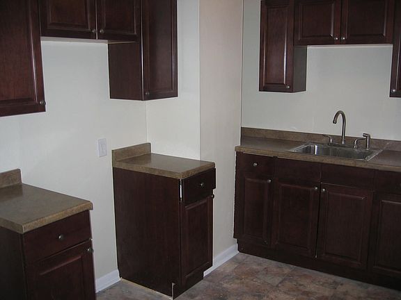 Kitchen with new cherry cabinets