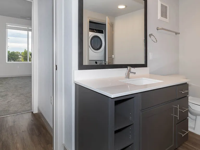 Bathroom with In-home Washer and Dryer