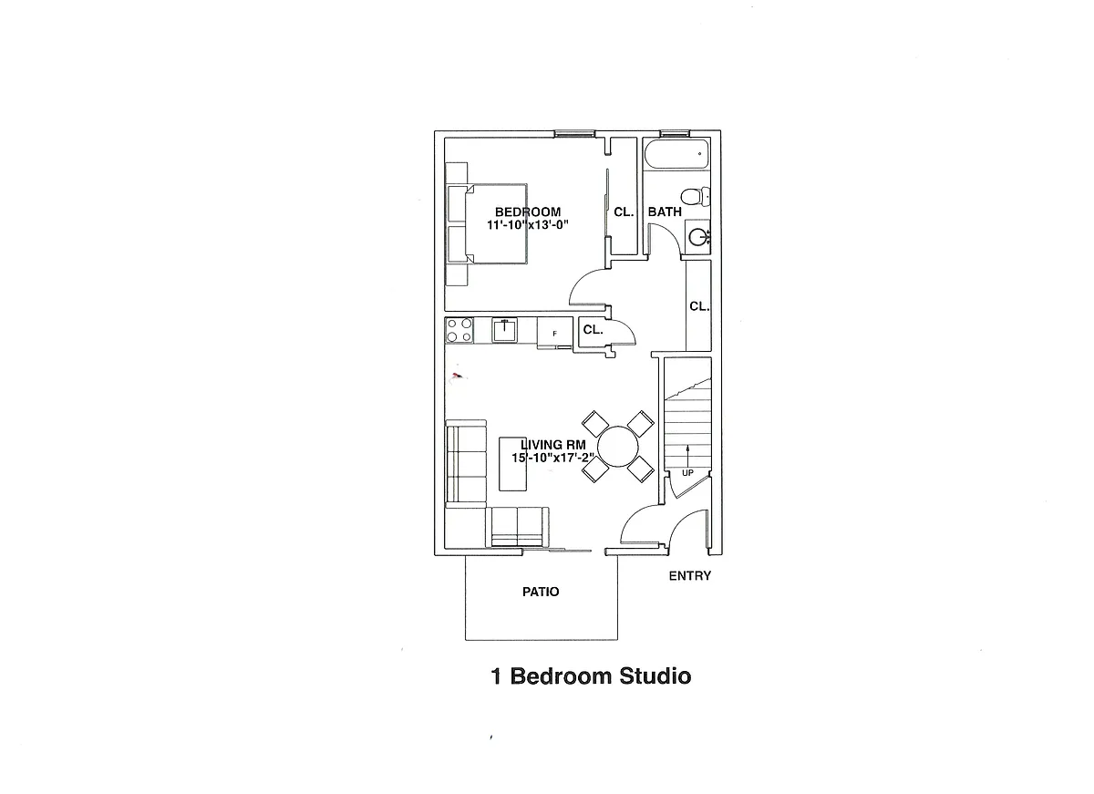 Floor plan Small 1 Bedroom