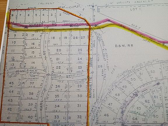 Plat of lots, sewer, trail