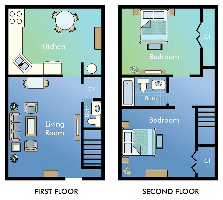 Floor plan 2X15