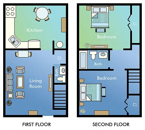 Floor plan 2X15