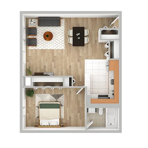 Floor plan One Bedroom