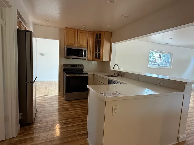 Kitchen opens to family room