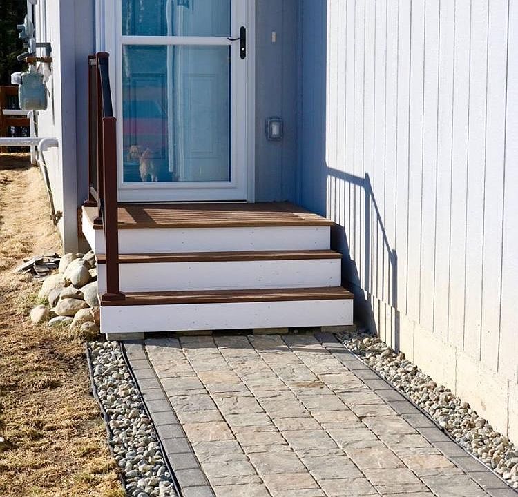 New walkway and front porch