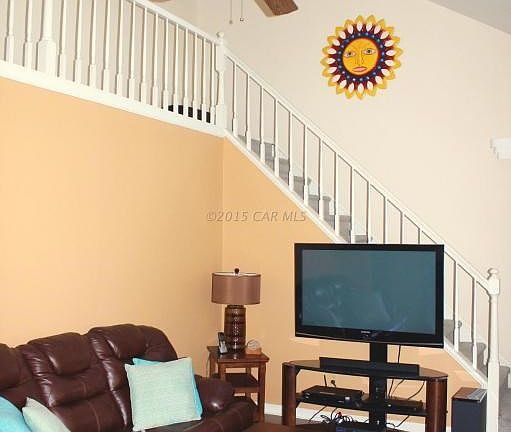 Living Room with skylights