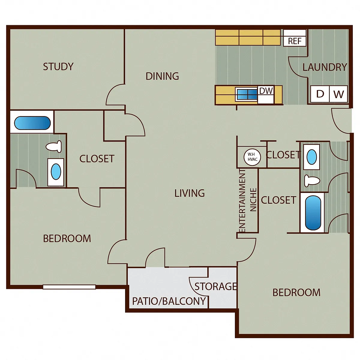 Floor plan 2 Bedroom