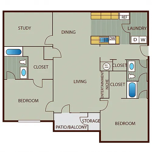 Floor plan 2 Bedroom