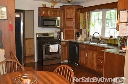 View of the backyard
						:
						Large decks with plenty of room for gatherings!
