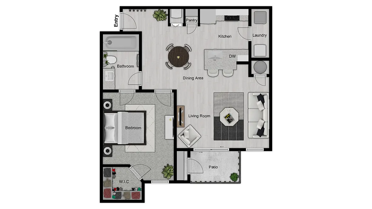 Floor plan 1X1
