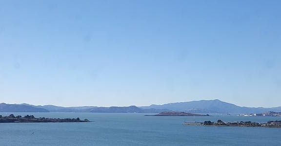 Panoramic view from large balcony