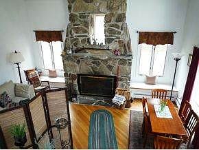 Massive see through fireplace