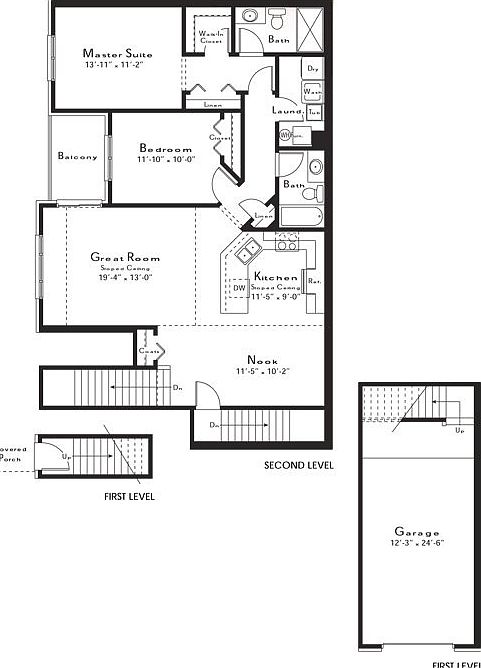 2nd floor with cathedral ceiling