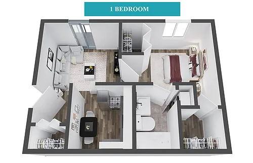 Floor plan One Bedroom