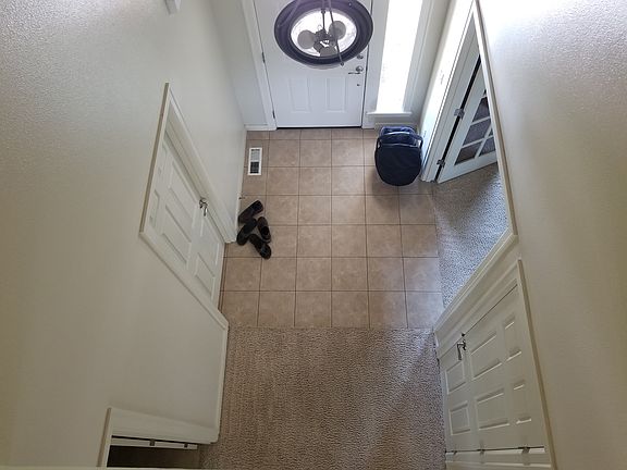 looking down on front entry