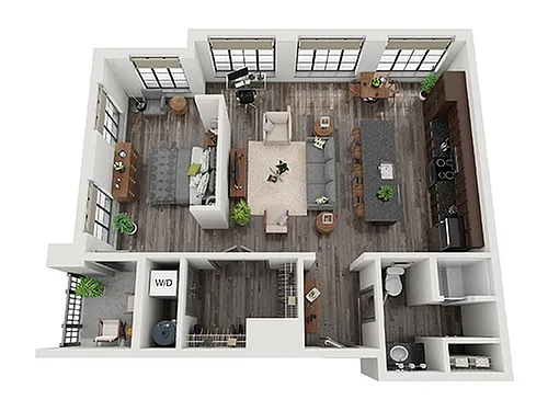Floor plan Open 1x1 E - TMN