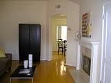 Living area, entrance to dining room