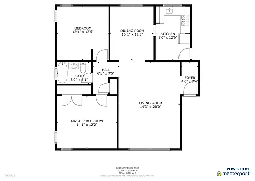 Floor plan Two Bedroom