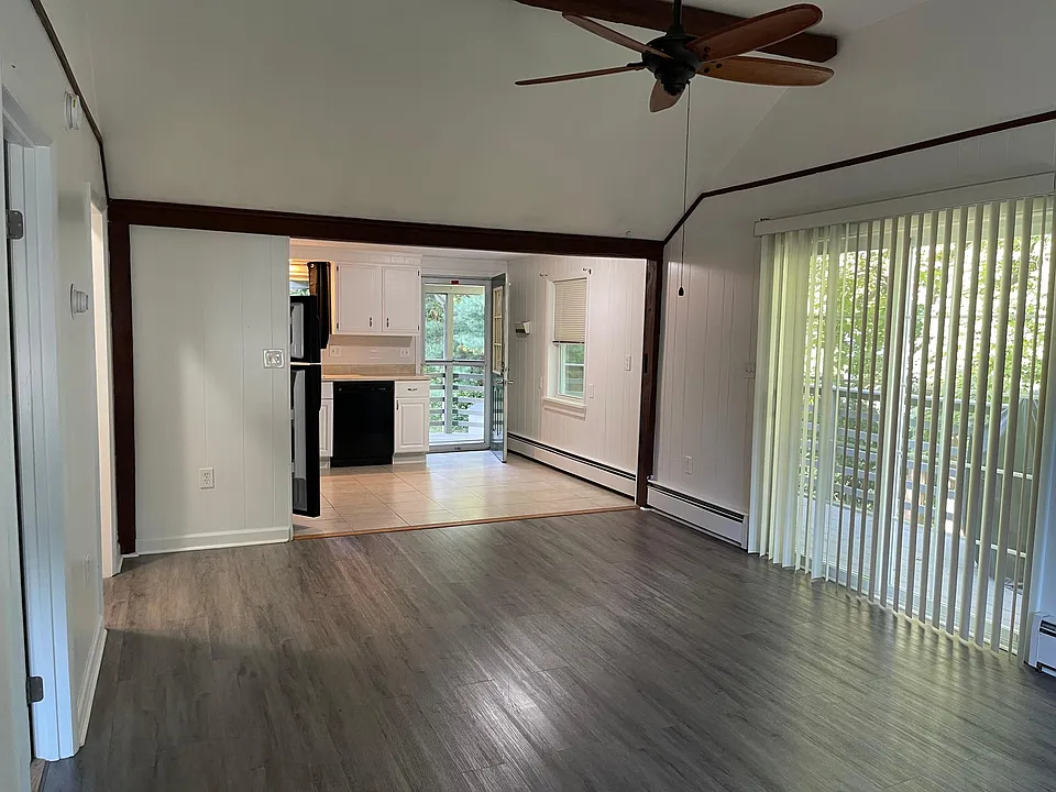 Living Room with sliding glass door to deck area