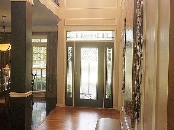 Cathedral ceiling foyer