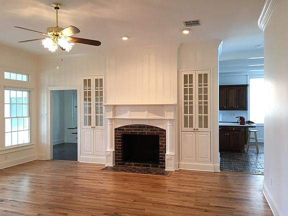 living room with fireplace