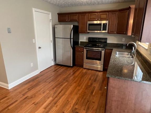 New hardwood floors in kitchen.