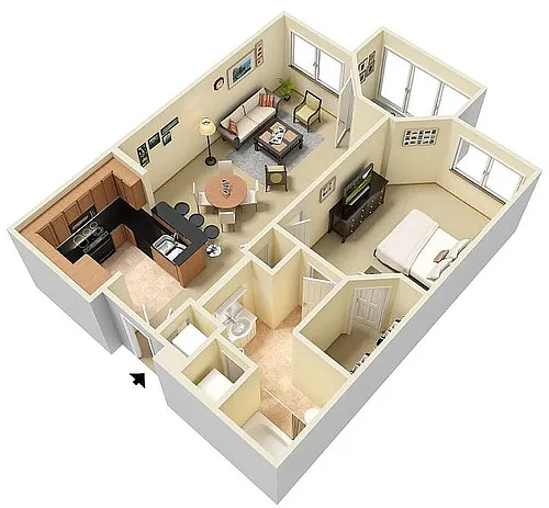 Floor plan Azure with Sunroom