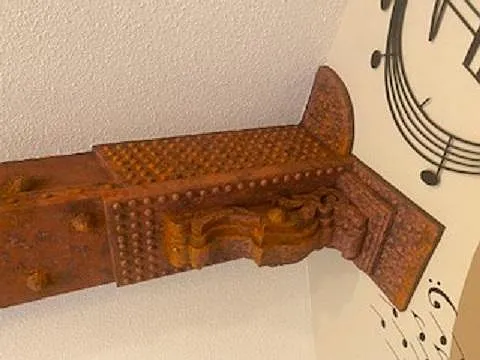 Living room steel I beam