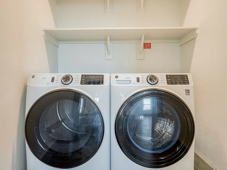 In-home washers and dryers for your convenience.