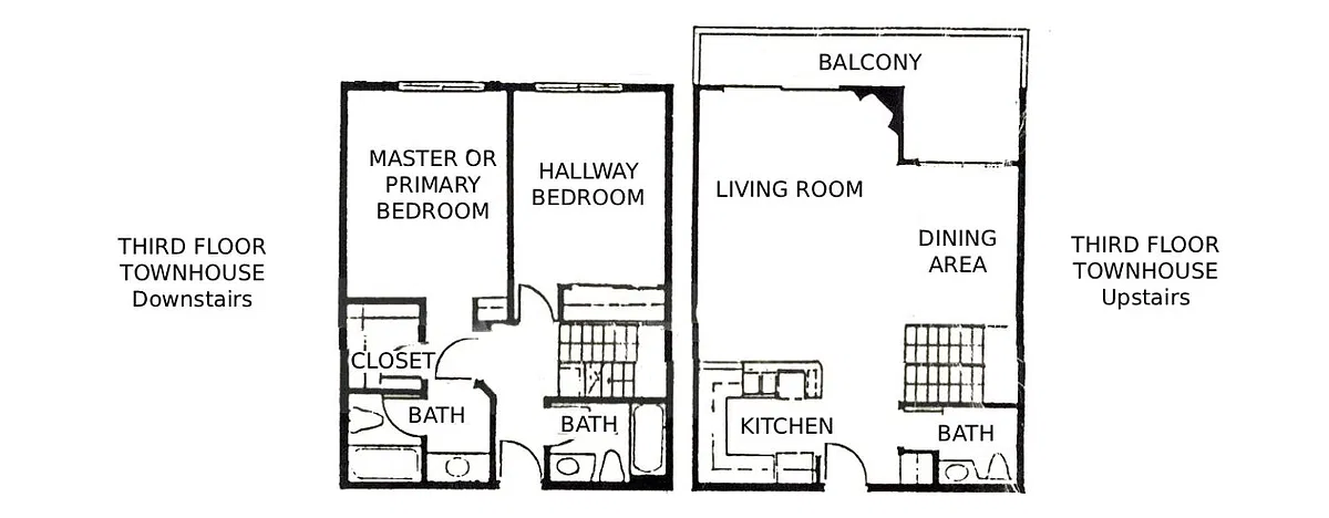 Floor plan Third Floor Townhouse