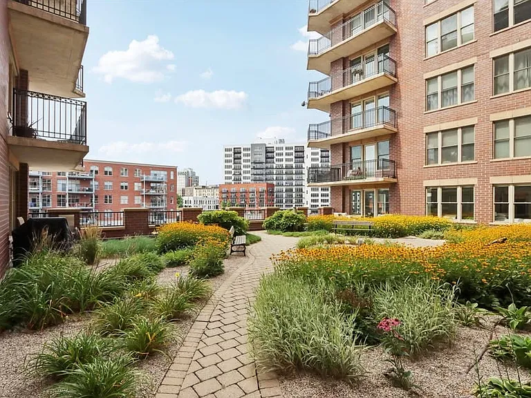 Accessible courtyard on the river