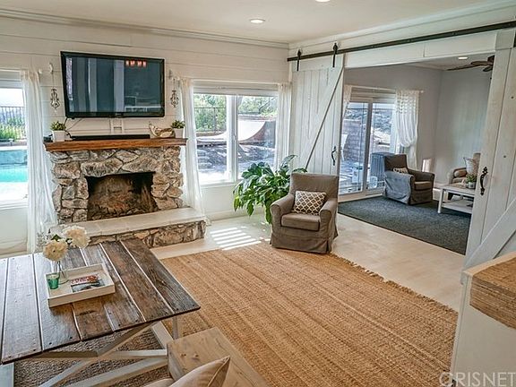 Adorable barn doors to the den