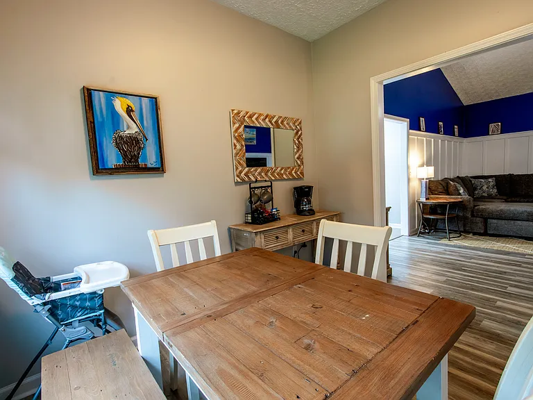 2nd Dining Space with Seating for 5. Baby highchair included.