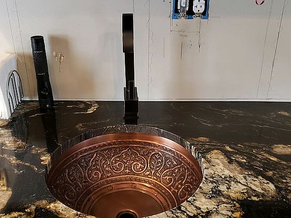 Hand Hammered copper sink