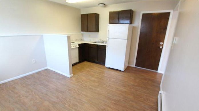 Kitchen Living Room - Door on right is to go upstairs, outside.