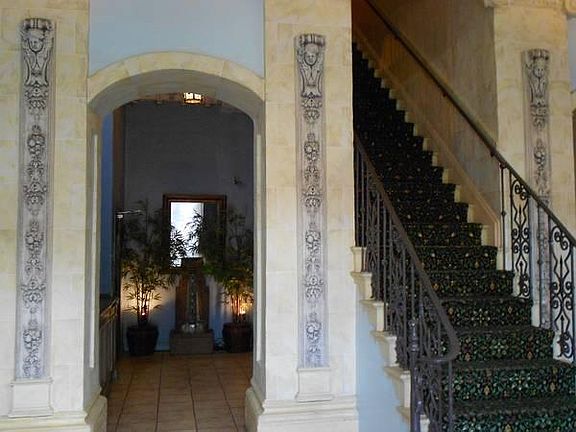 LOBBY ENTRANCE SHOWING STAIRS AND ELEVATOR IN HISTORIC DISTRICT