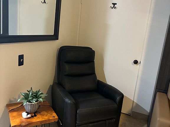 Leather Recliner and End Table